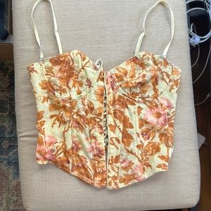 Urban outfitter floral corset